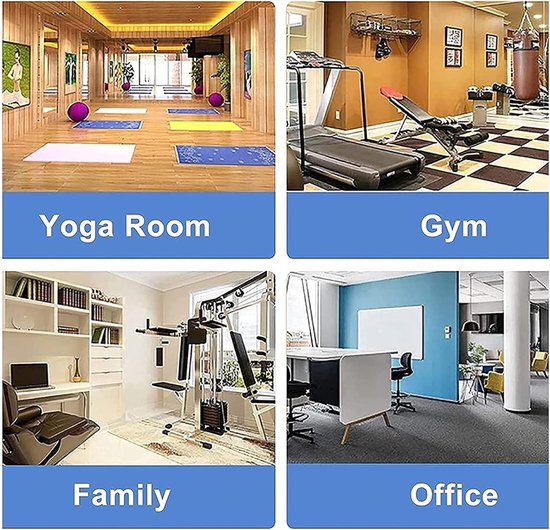Yoga Rek - Muurbevestiging Opberger - Fitness Organisatie - Massief Houten Constructie - 6 Lagen - Naturel — afbeelding 3