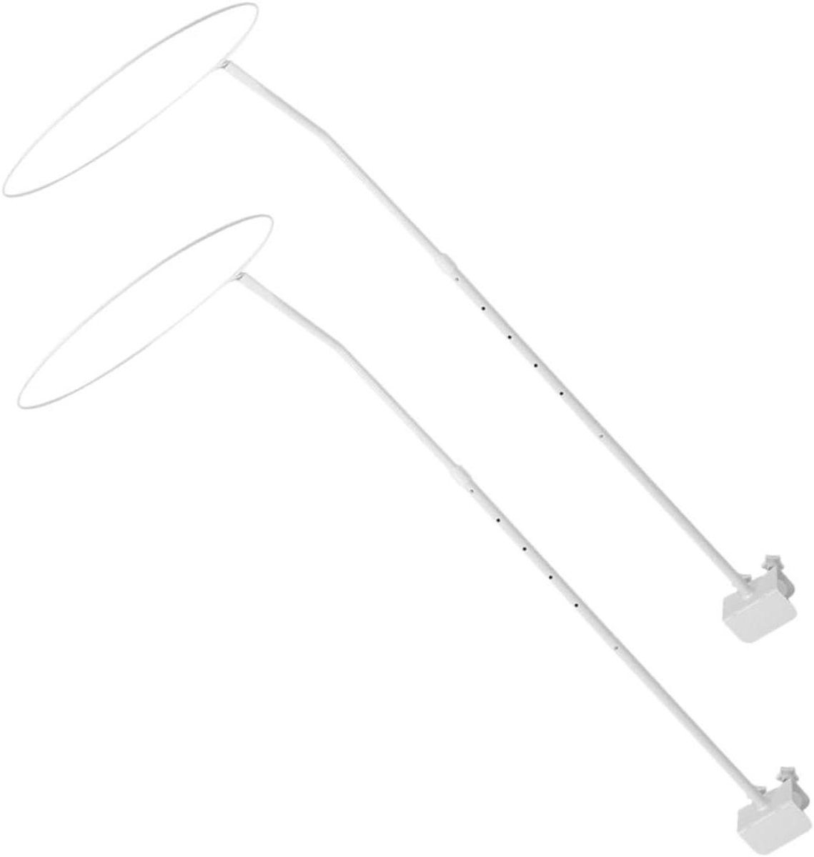 Wieg Standaard - Nethouder Beugel - Babykamer Inrichting - Stabiel Dubbel Clipmechanisme - 33.5 x 85 cm - Wit