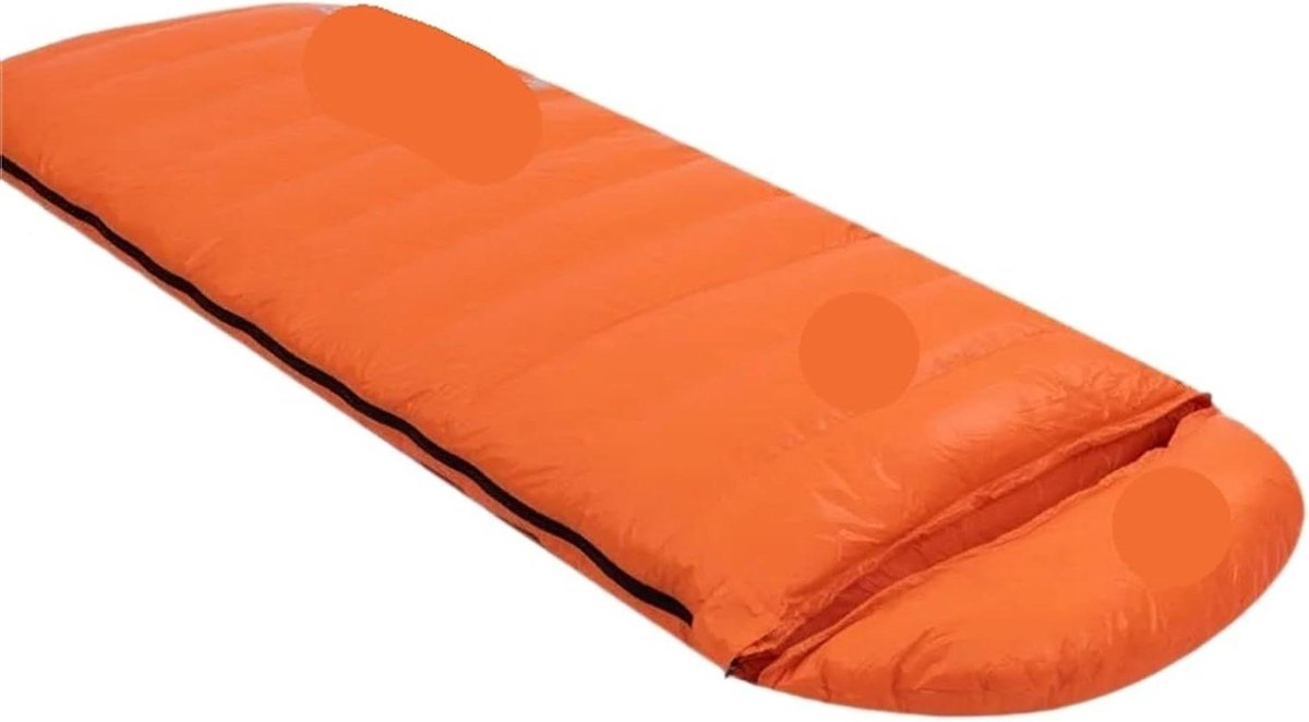Donzen Slaapzak - Kampeerslaapzak Envelop - Outdoor Reizen - Lichtgewicht Opvouwbaar - 210 x 80 cm - Oranje