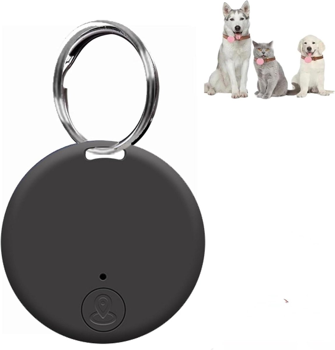 Mini Tracker - Item Zoeker - Spullen Vinden - Anti-verlies Alarm - 38x38mm - Zwart