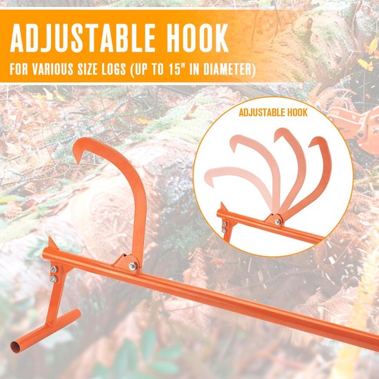 50,9" Timberjack Log Lifter, Log Roller Cant Hook - Houtkrik, Houthakgereedschap voor het rollen en optillen van de boomstammen — afbeelding 5