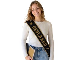 Geslaagd Sjerp – Zwart en Goud – Diploma – Versiering – Geslaagd decoratie – Viering - Slagen – Examens – Geslaagd tekst – Decoratie