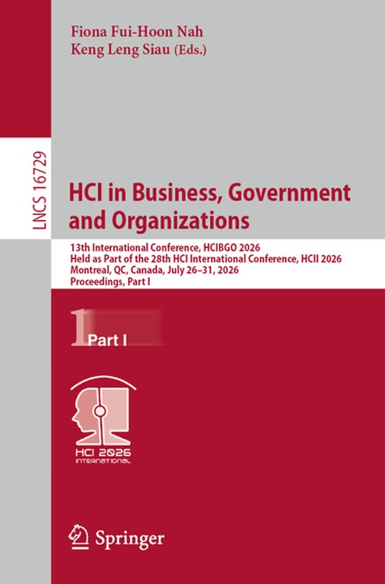 Lecture Notes in Computer Science16729- HCI in Business, Gov ... - cover
