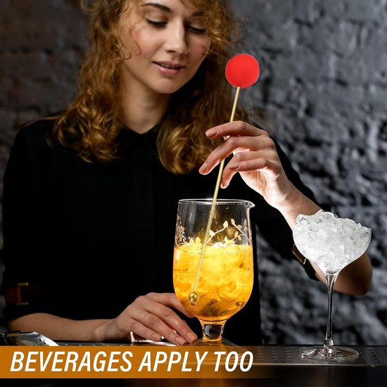 Koffie Roerstaafjes - Drank Roerder - Drankjes Mengen - Roestvrij Staal - 20 cm Lengte - Goud — afbeelding 3