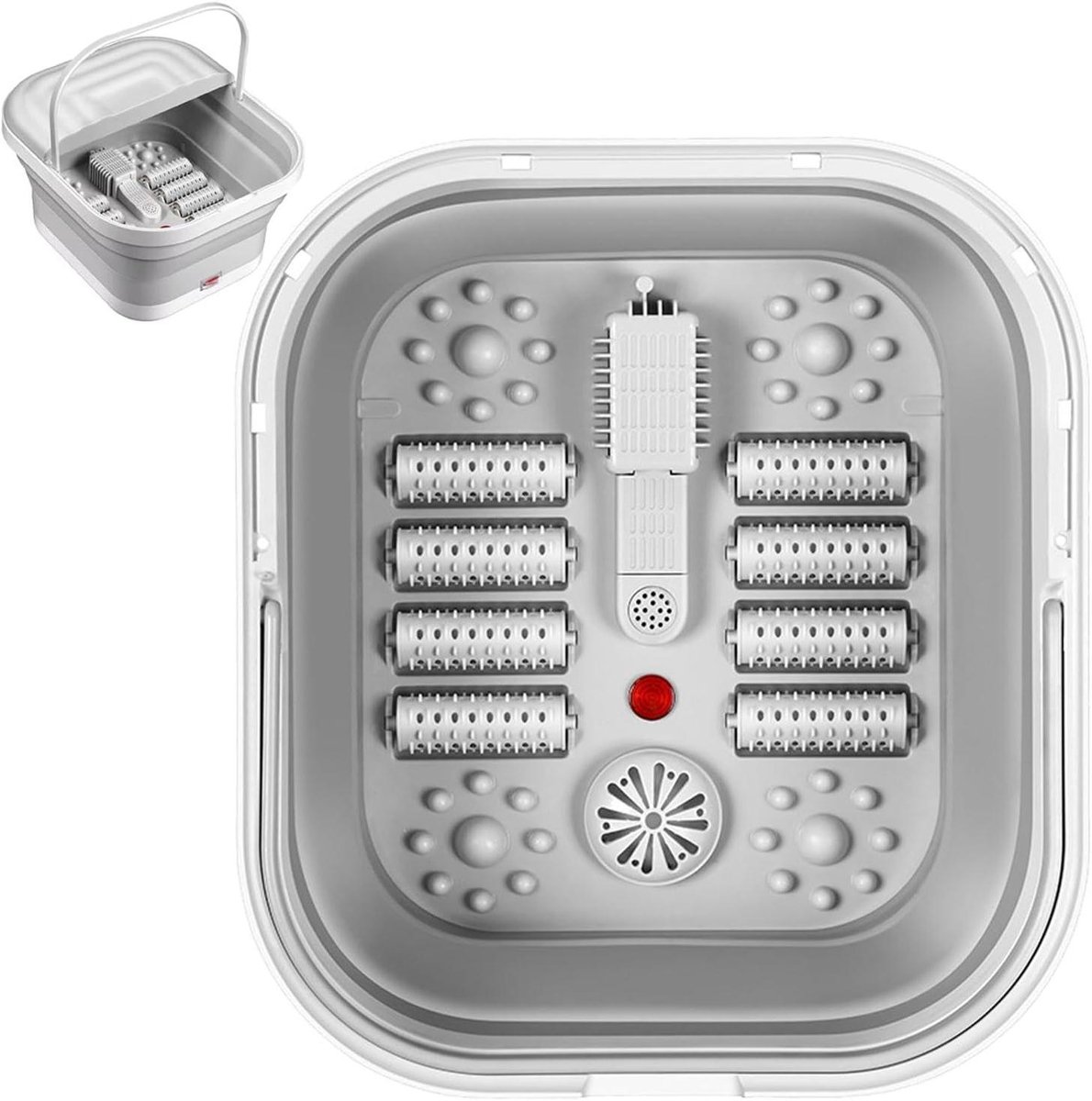 Elektrische voetbad, Verwarmingsfunctie Voetbad, Rood Licht Voetmassagebad, Ontspanning Voetbad, Dagelijkse voetverzorging bad, Massager Voetbad, Vouwvoet Tub voor het weken van voeten,