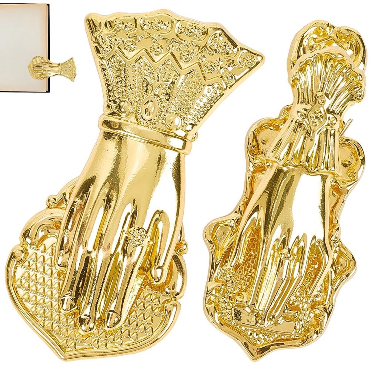Dailygoods - Dailygoody - Hand Boek Clip - Vintage Bladwijzer Houder - Gouden 3D Bladwijzers - Papier Bestand Houder - Scrapbook Kit - Geschikt voor Studenten - 2 ...
