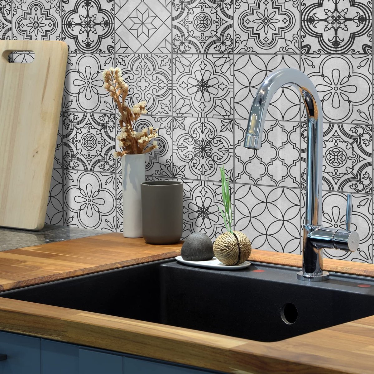 Dailygoods - Dailygoody - Vinyl Tegelstickers - Antislip Decoratie - Keuken en Badkamer - Grijs 30x15cm - 24 Stuks - Makkelijk aan te brengen - Duurzaam - Ide