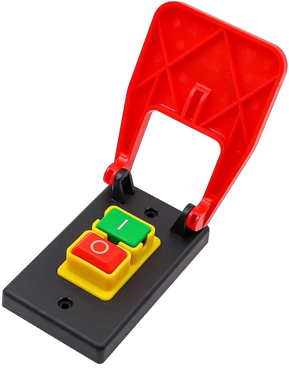 Dailygoods - Dailygoody - Noodstop Schakelaar - Elektromagnetische Onderdrukking - 16A - Veiligheid - Betrouwbaar - Duurzaam - Geschikt voor Elektrische Installaties