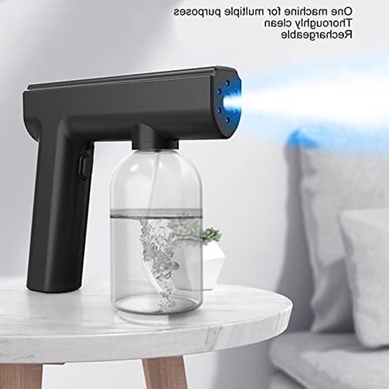 Vernevelaar mistmachine - 300 ml container - draadloze sproeier met krachtige functie - snel wassen verstuiver - oplaadbare batterij van 2000 mAh - spuitpistolen voor badkamer . van Merkloos	 — afbeelding 4