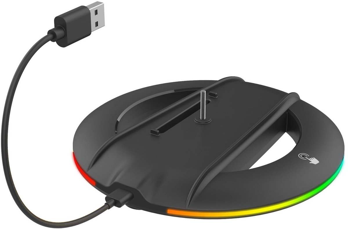 Dailygoods - Verticale Standaard voor PS5 met RGB-verlichting en Antislip Pads
