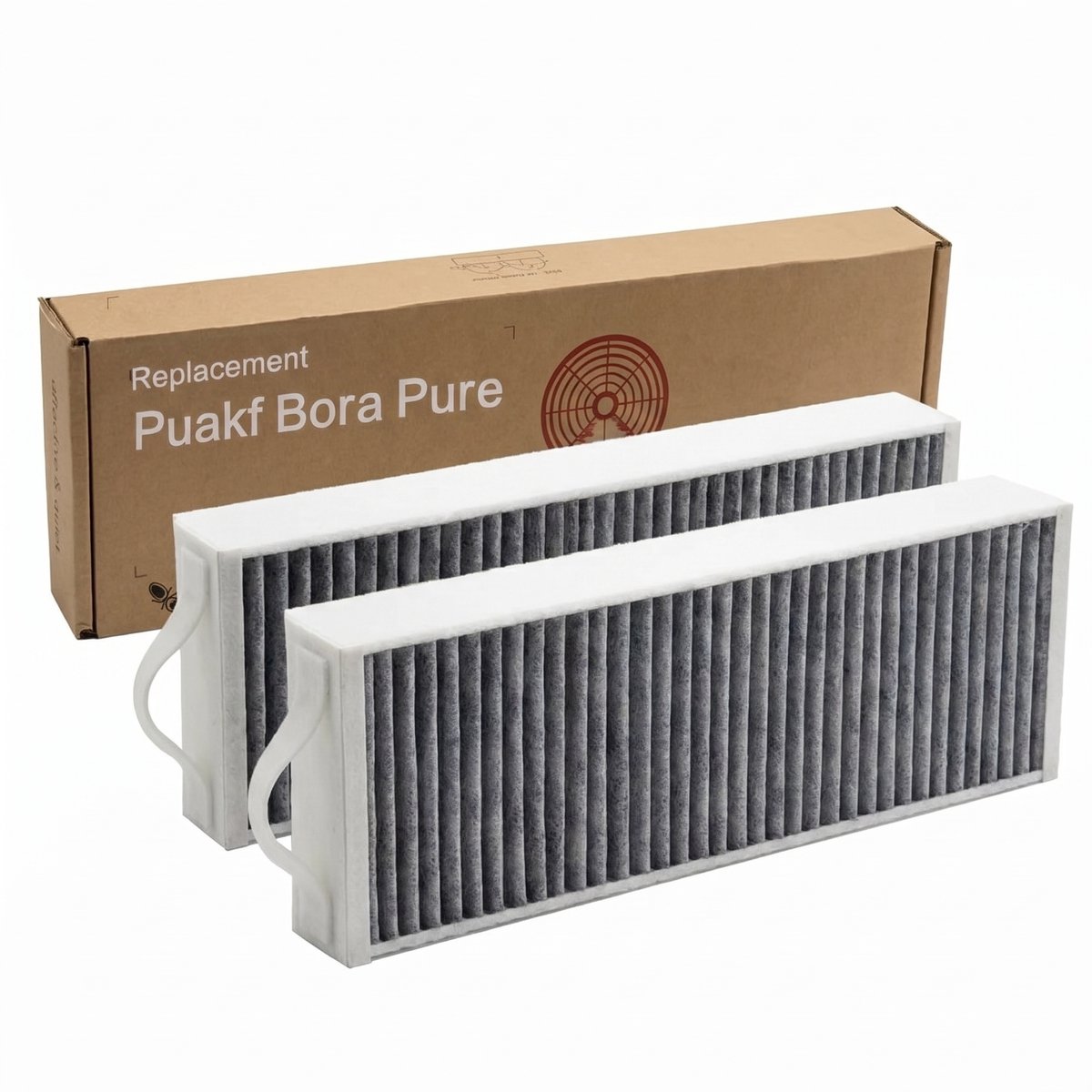 Koolstoffilter geschikt voor Bora Pure Puakf Puru Puxu - 2 stuks - Voor Kookplaat Afzuiging - 435x130x50mm