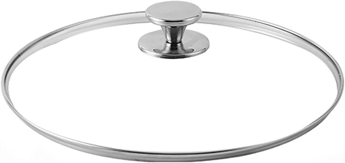 Glazen Pan Deksel - Vervangende Deksel - Keuken Koken - Zichtbaar Kookproces - 30 cm - Zilver