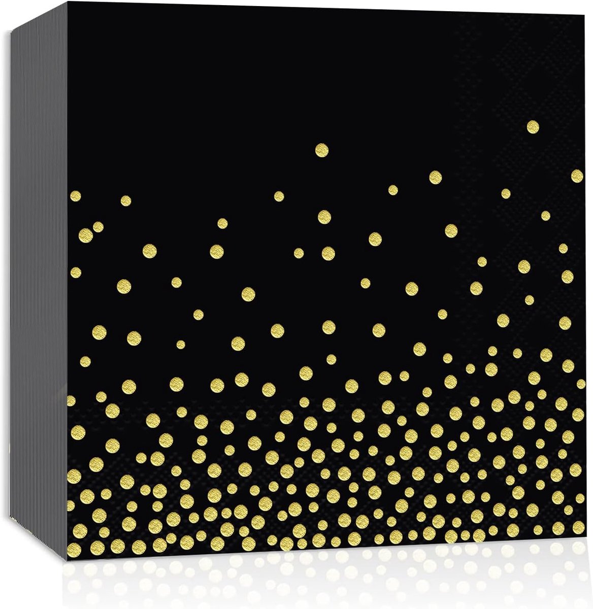Servetten Papieren - Servetten - Tafel Servetten - Papier - Papieren Wegwerp Servetjes - Feestservetten - Voorjaar Servetten - Lunch/Diner Tafel Decoratie - 3 Laags - Zwart en Goud - 33 x 33 cm - 20 Stuks - van Imperatoris
