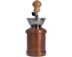 Handmatige Koffiemolen - Koffiebonenmaler - Verse Koffie - Eikenhout Roestvrijstaal - Compact Ontwerp - Donker