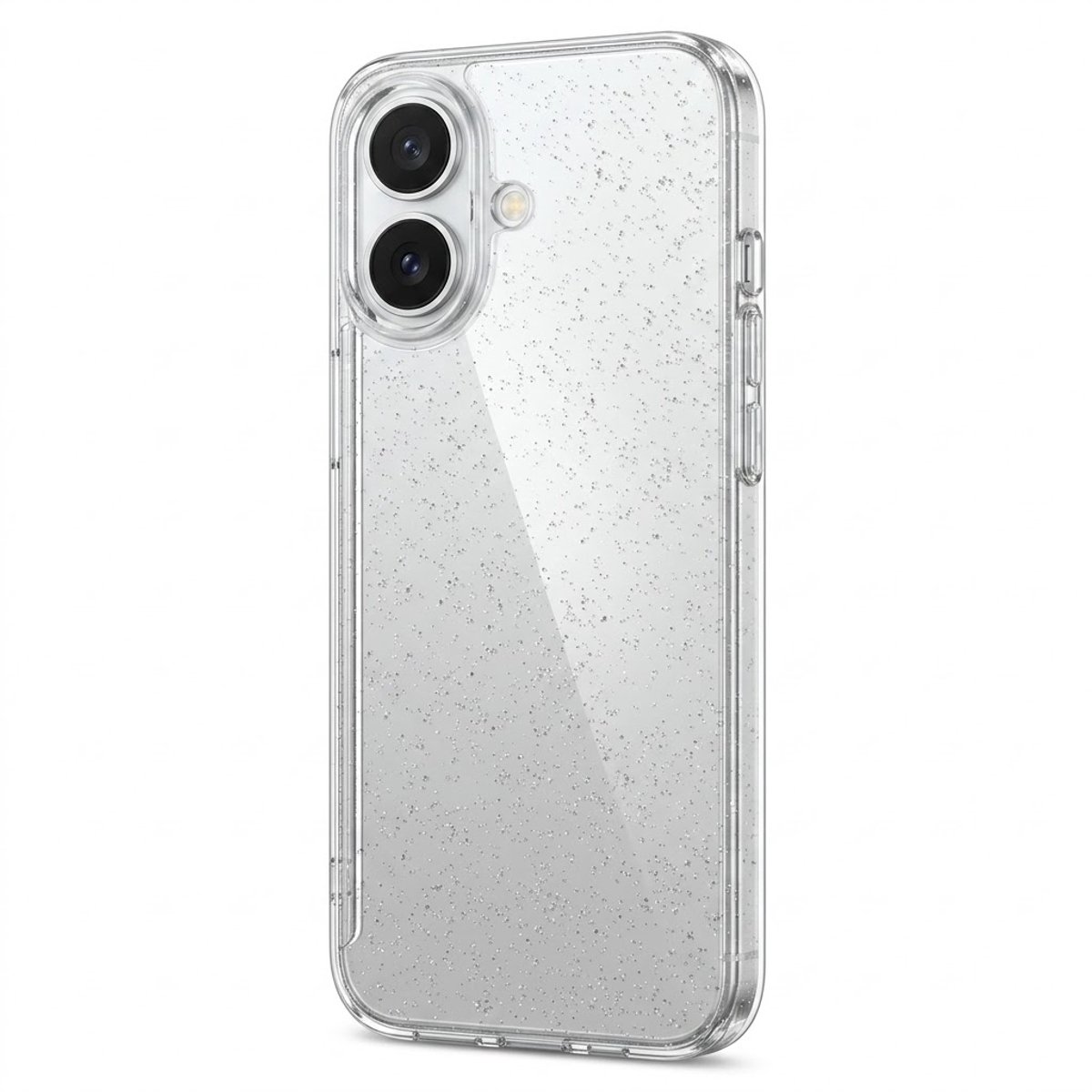 Glitter Hoesje Geschikt voor iPhone 16 Telefoonhoesje Case transparant
