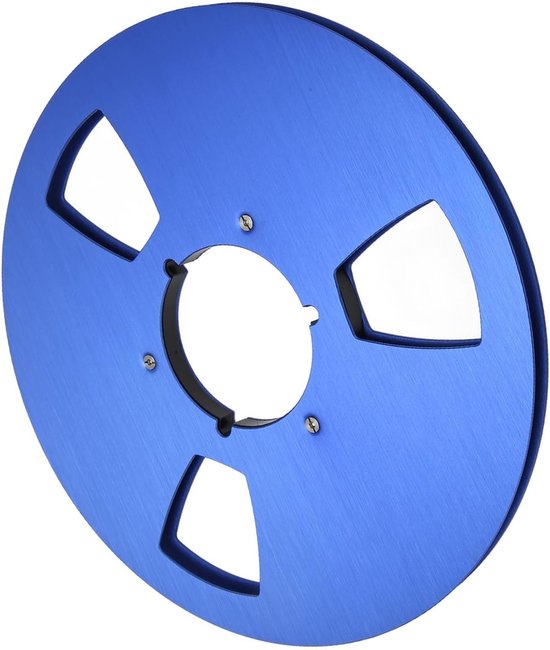 Lege tape spoel - Wikkelspoel bandrecorder - Cassetterecorder herstellen - Roestvrijstalen schroeven - 105 inch - Blauw van Merkloos — afbeelding 3