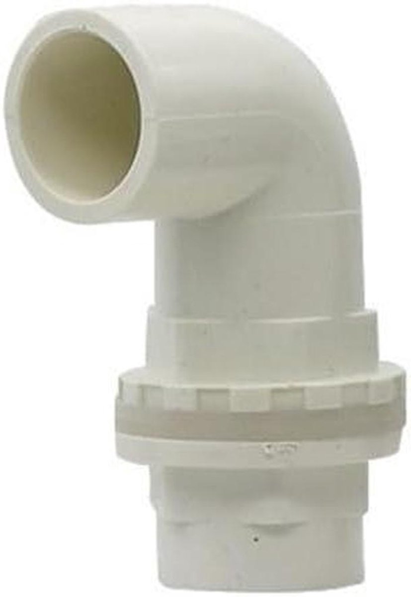 Pijp Connector - Buis Koppeling - Aquarium Aansluiting - 90 Graden Elleboog - 32mm Buis - Wit