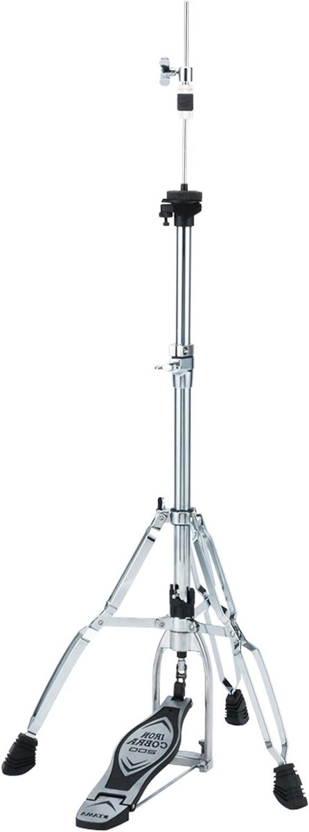 Hi-hat Statief - Drum Hardware - Muziek Maken - 5-standen Verstelbaar - 67-93 cm Hoogte - Zwart Chroom