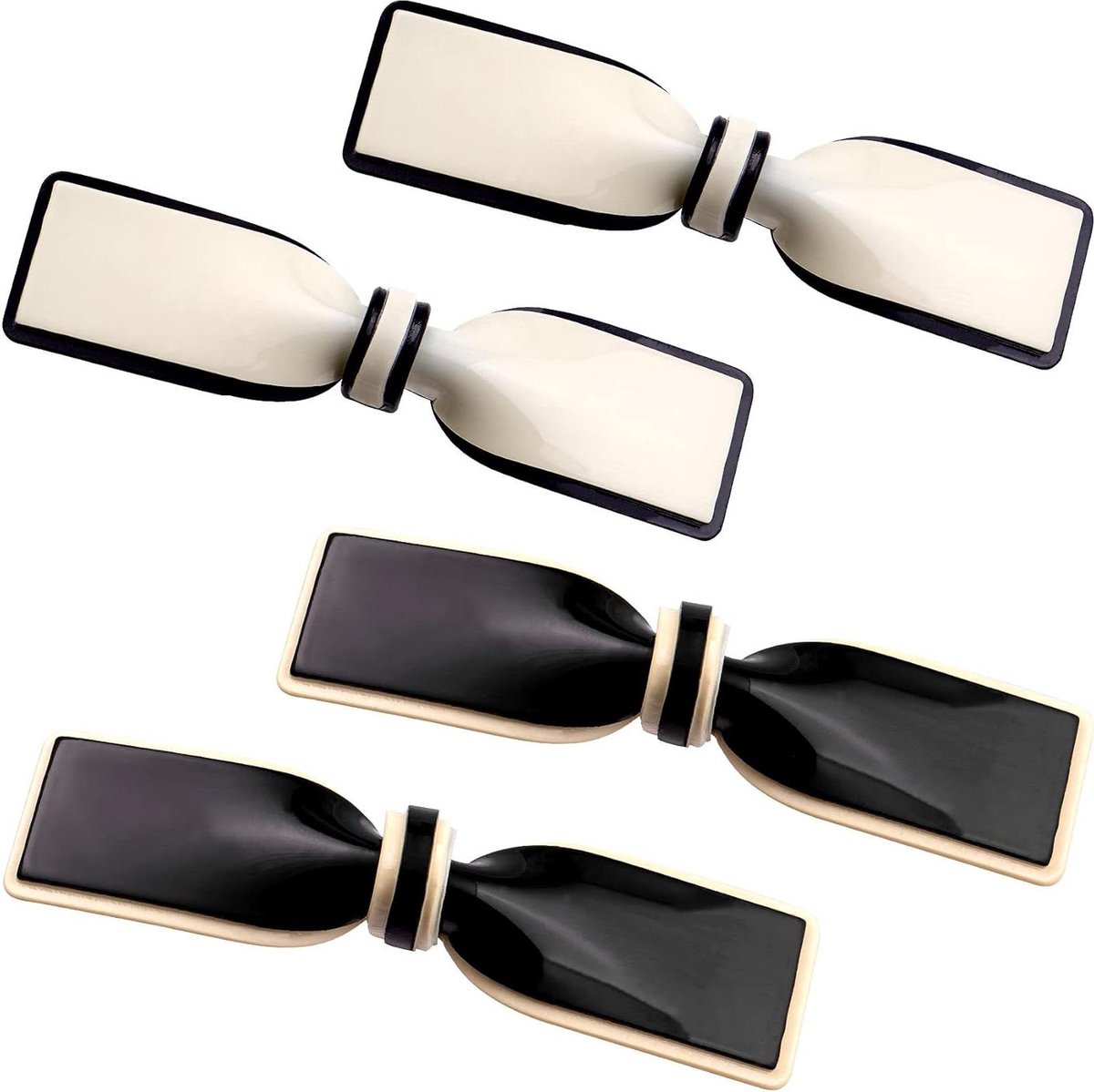 Haarclips Set - Haaraccessoires Dames - Kapsels Maken - Duurzaam Hars Metaal - 62 cm - Zwart Wit