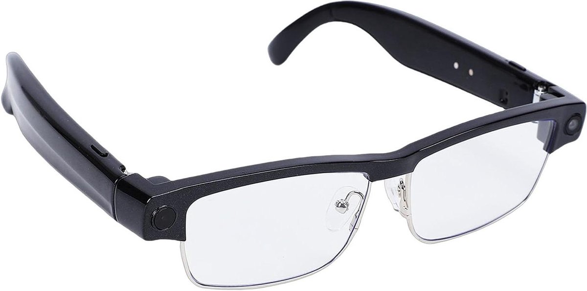 Slimme Bril - Camera Bril - Handsfree Opnemen - ChatGPT Ondersteuning - 32 MP Video - Zwart