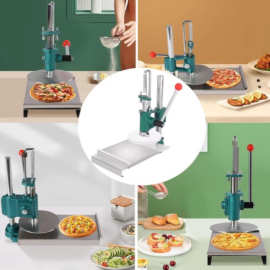 Deegpersmachine - Pastamaker - Pizza Korst Maken - Handmatige Bediening - 16cm - Metaal — afbeelding 3