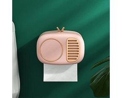 JIAYE luxe opknoping radio vorm tissue doos papier houder badkamer dispenser opslag servet case organizer (kleur: roze)