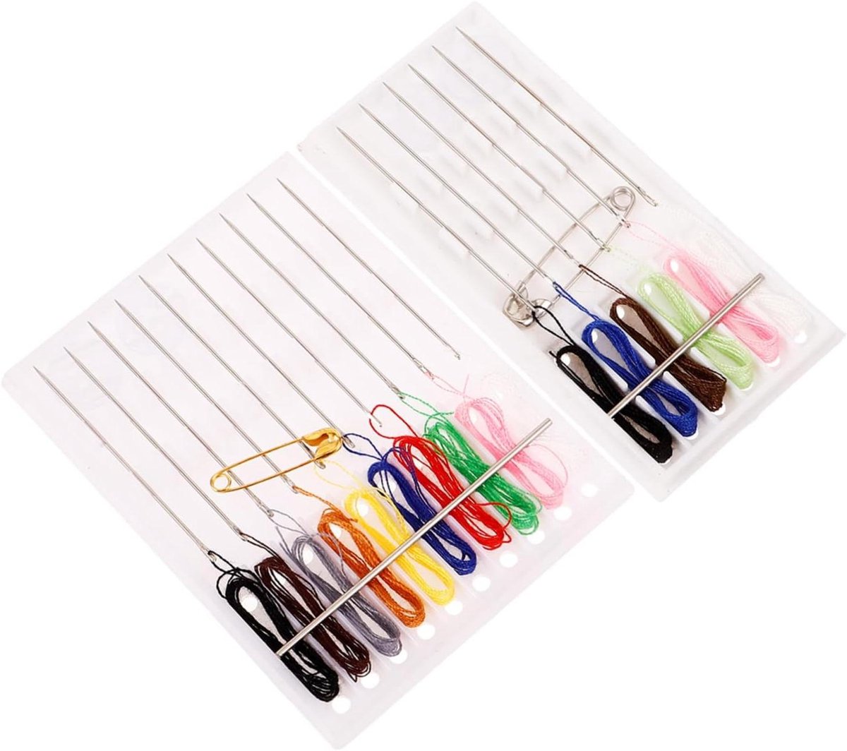 Naaiset - Reparatieset - Kleding Herstellen - Compleet met accessoires - 2 sets - Wit