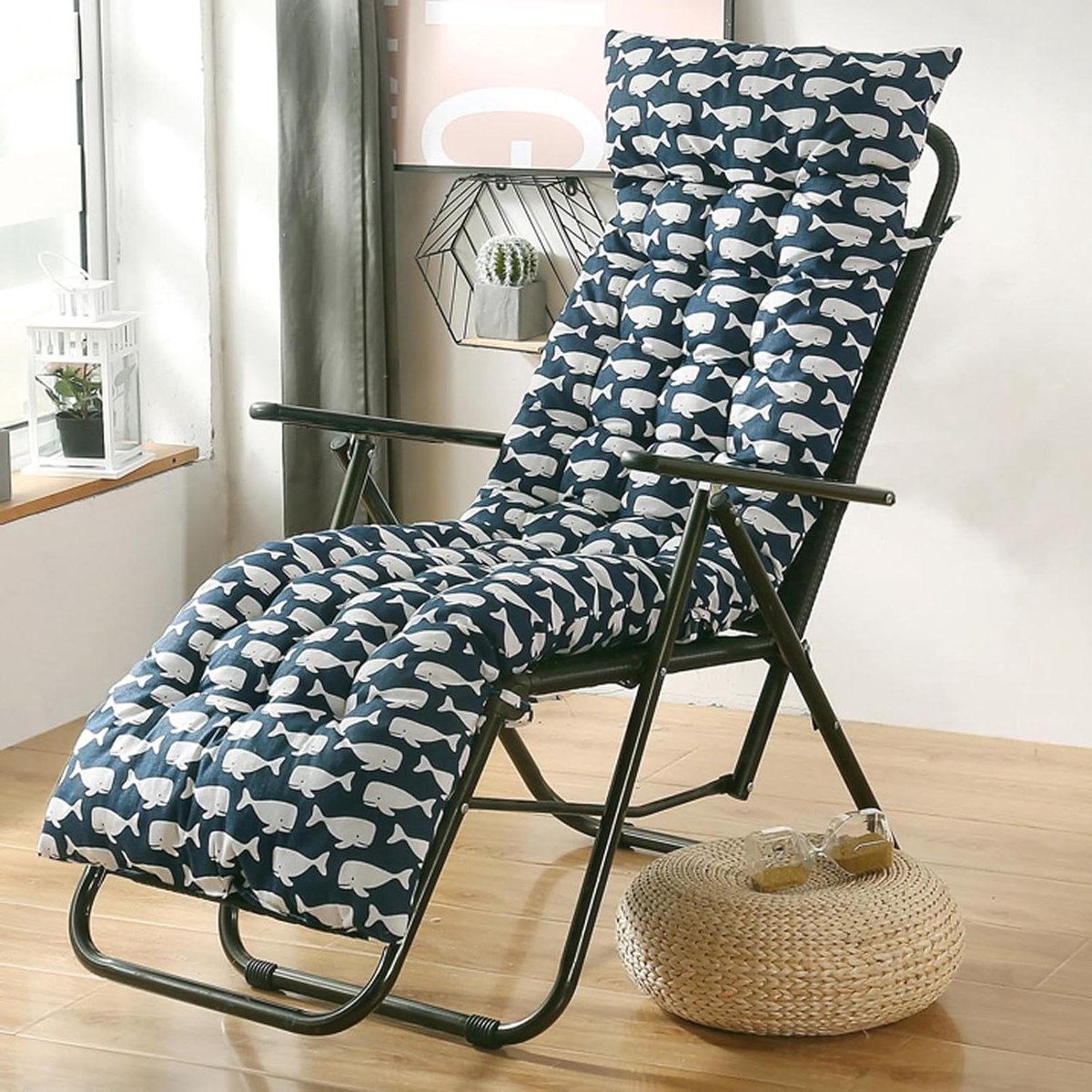 Loungestoel Kussen - Zitkussen Comfort - Buiten Ontspannen - Hoge Rug Ondersteuning - 60x1