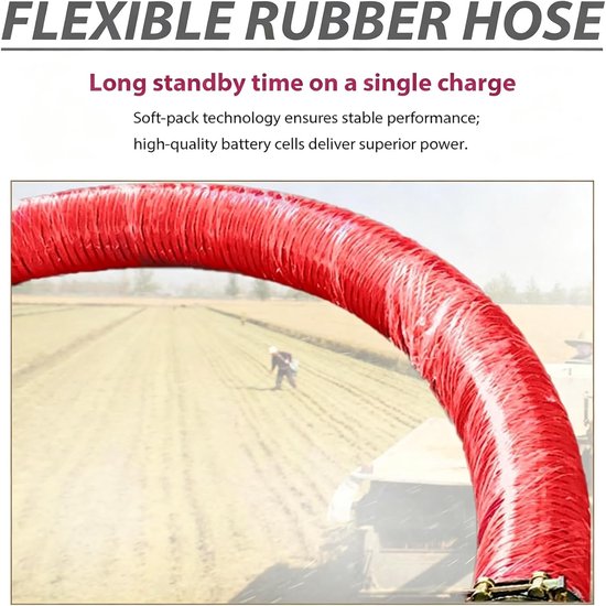 Elektrische Pellettransporteur - Graanstofzuiger Worm - Materiaal Verplaatsen - Flexibele Hoge Slang - 35 Meter - Zilver — afbeelding 4