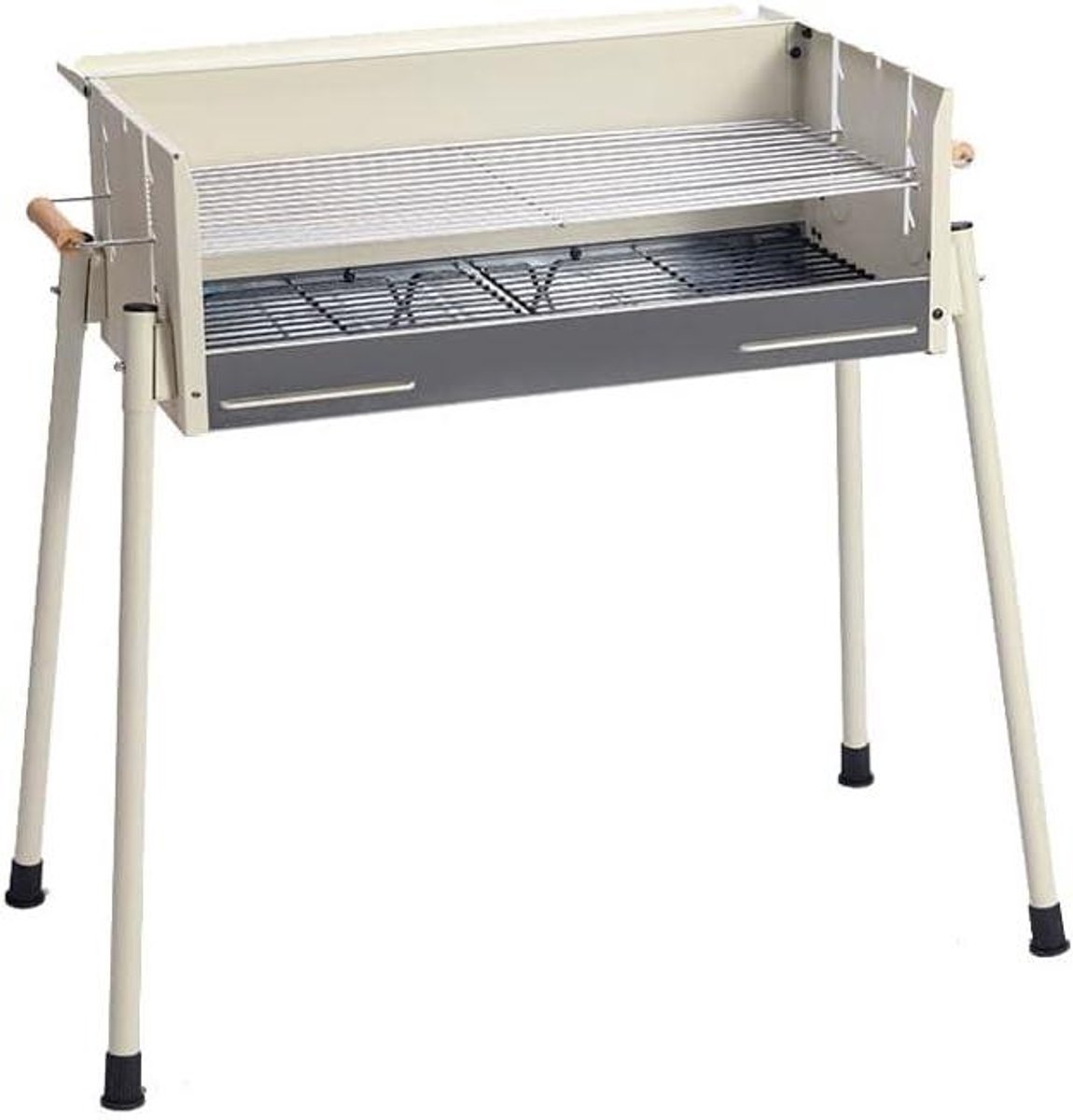 Barbecue Rek - Buiten Grill - Buiten Koken - Verstelbare Ventilatie - 70x44.5x81.5 cm - Zilver