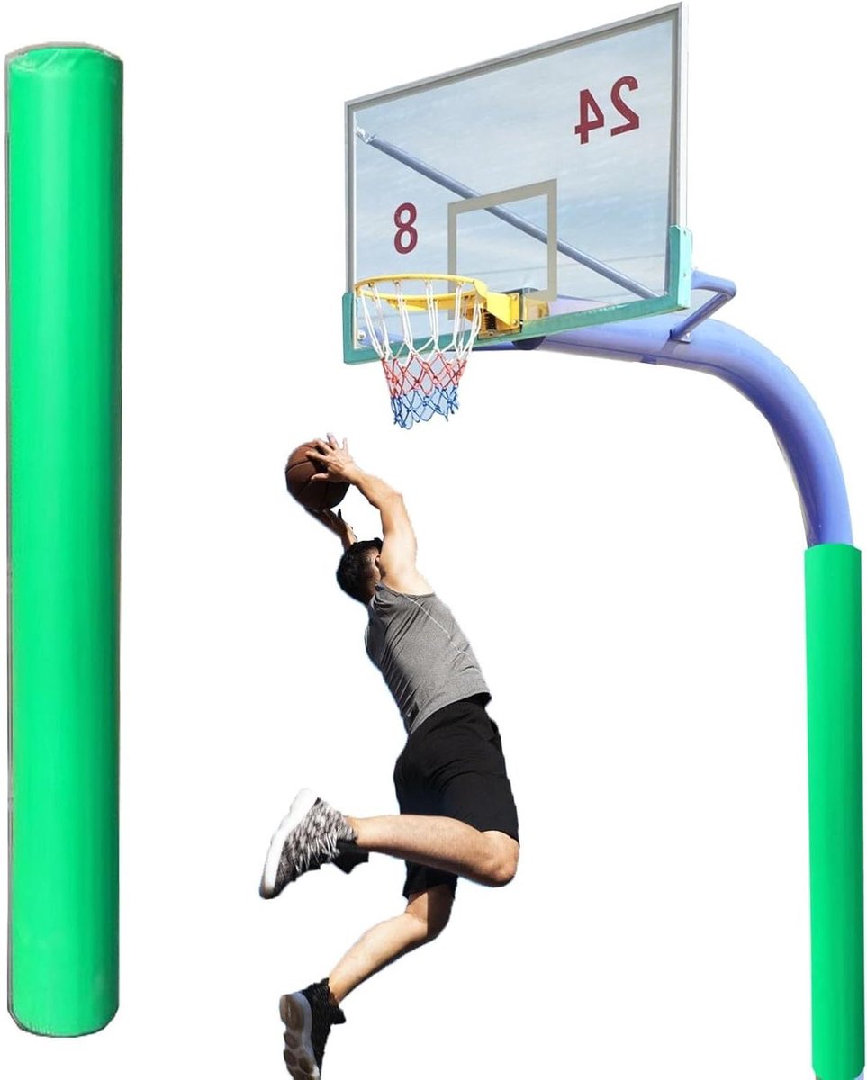 Paalbescherming - Paalkussen - Basketbal Veiligheid - Slagvast Schuim - 1.8 Meter Hoog - Groen
