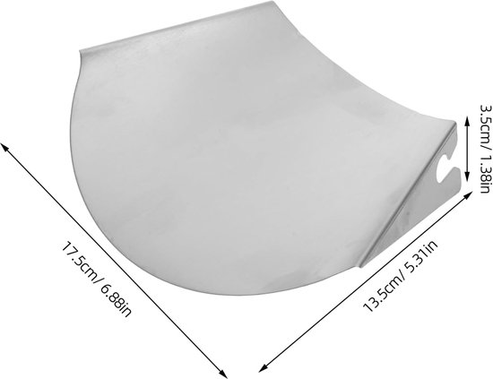 Keukenmixer Accessoire - Giet Schild - Bakken Ingrediënten - Roestvrijstaal Ontwerp - 17.5 cm Lengte - Zilver — afbeelding 5