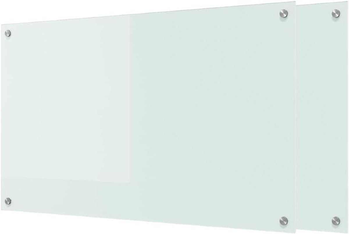 Keuken Achterwand - Glasplaat - Muur Beschermen - Hittebestendig - 100 x 60 cm - Wit