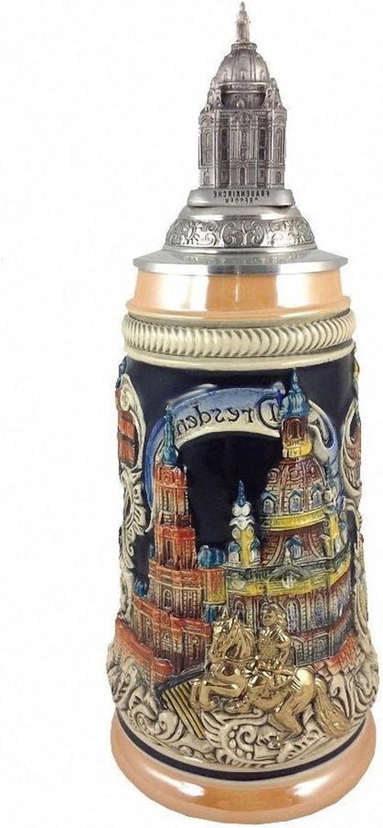 Bierpul Glas - Seidel Mok - Dranken Serveren - Handgeschilderd Design - 0.5 Liter - Multicolor