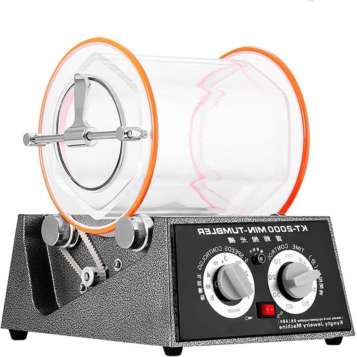 Metaal Polijstmachine - Rotary Tumbler - Sieraden Reinigen - Lage Geluidsniveaus - 1200W Vermogen - Grijs