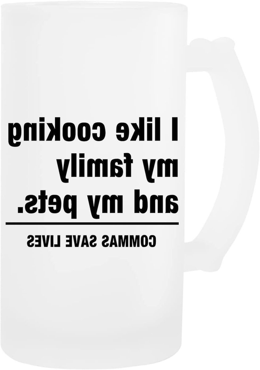 Bier Mok - Glazen Mok - Gezellig Borrelen - Grappige Tekst - Standaard Formaat - Transparant