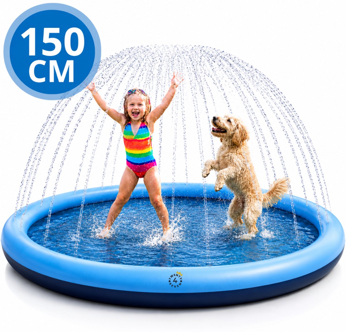 Twenty4seven® Hondenzwembad 150CM - XL Opvouwbaar - Honden & Kinderzwembad - Dog Pool & Kinder Zwembad - Hondenbad - Koelmat Hond