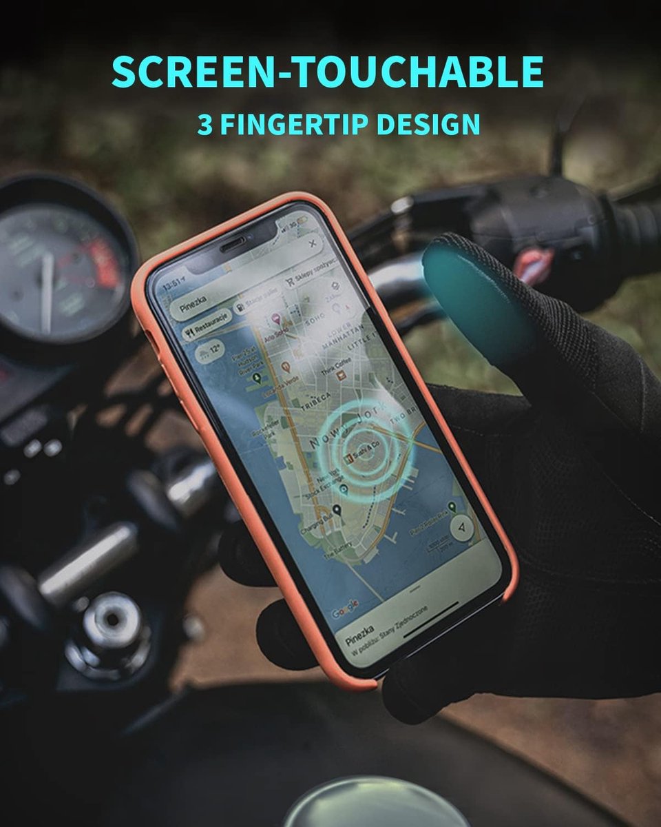 Handschoenen - Motorhandschoenen - motor accessoires - touchscreen -handschoenen voor motorfiets- motorhandschoenen waterdicht - handschoenen heren - voor Bescherming - wandelen - outdoorsporten - voor mannen en vrouwen- Zwart - Maat XL - winddicht – foto 6