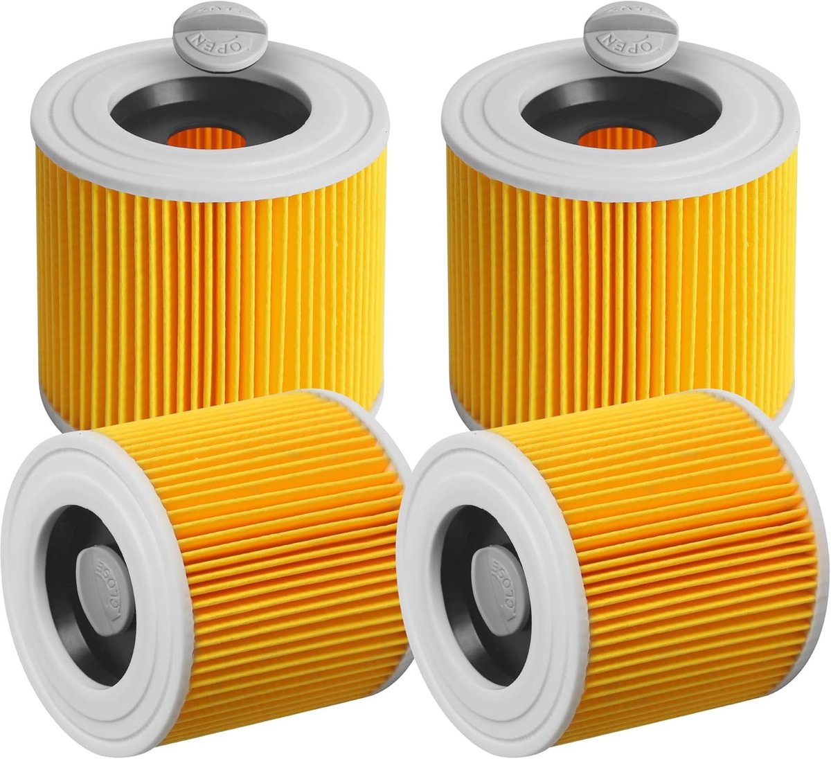 4stuks - patroonfilter wd3 - patroonfilter herwasbaar - patroonfilter herwasbaar - geschikt voor Kärcher WD3 WD2 NT38 NT20 MV1