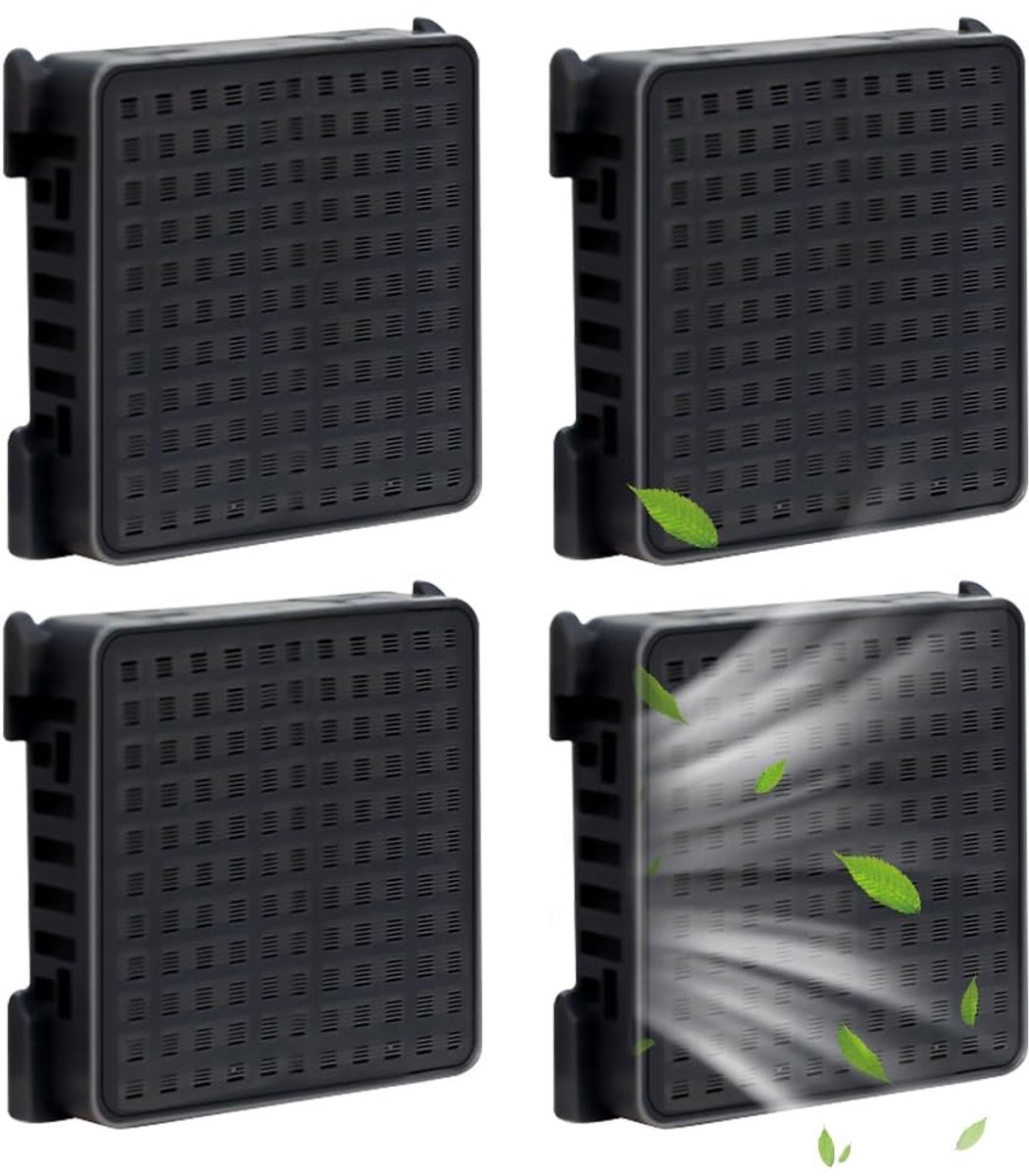 Cosensi - Dailygoods - Actieve Koolfilter voor Koelkasten, Set van 4
