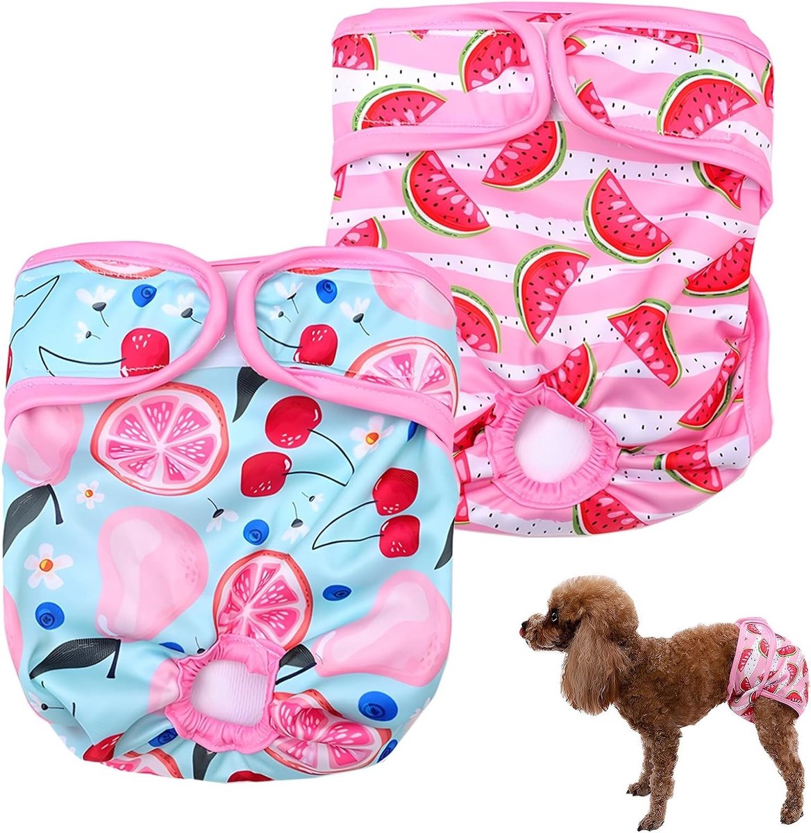 Herbruikbare hondenluiers voor teefjes - Wasbare menstruatiebroekjes voor honden, ideaal tijdens loopsheid, met comfortabele pasvorm en uitstekende absorptie
