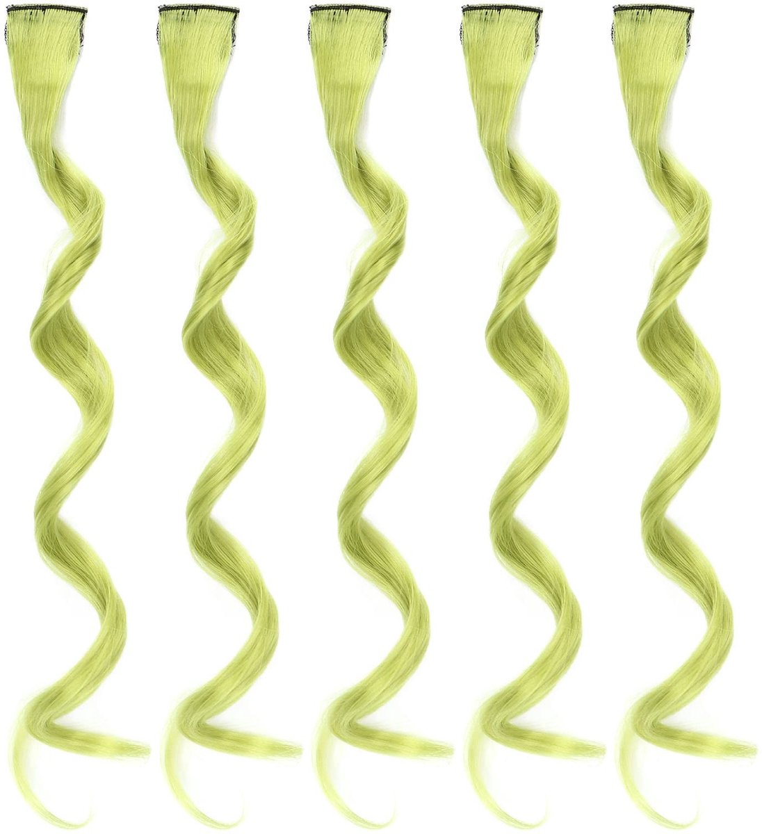 Dailygoods - 5 Stuks Gekleurde Clip-in Haarextensies 21,7 Inch Synthetisch