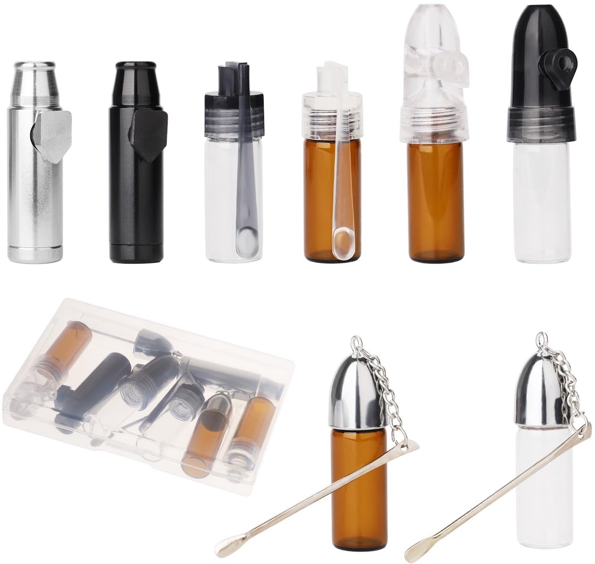 Dailygoods - Set van 8 Draagbare Kruidendispenser Flessen