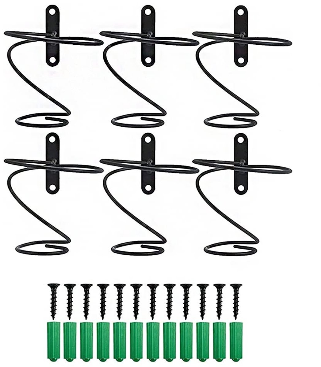 Dailygoods - Set van 6 Wandmontage Wijnrekken voor Wijnflessen
