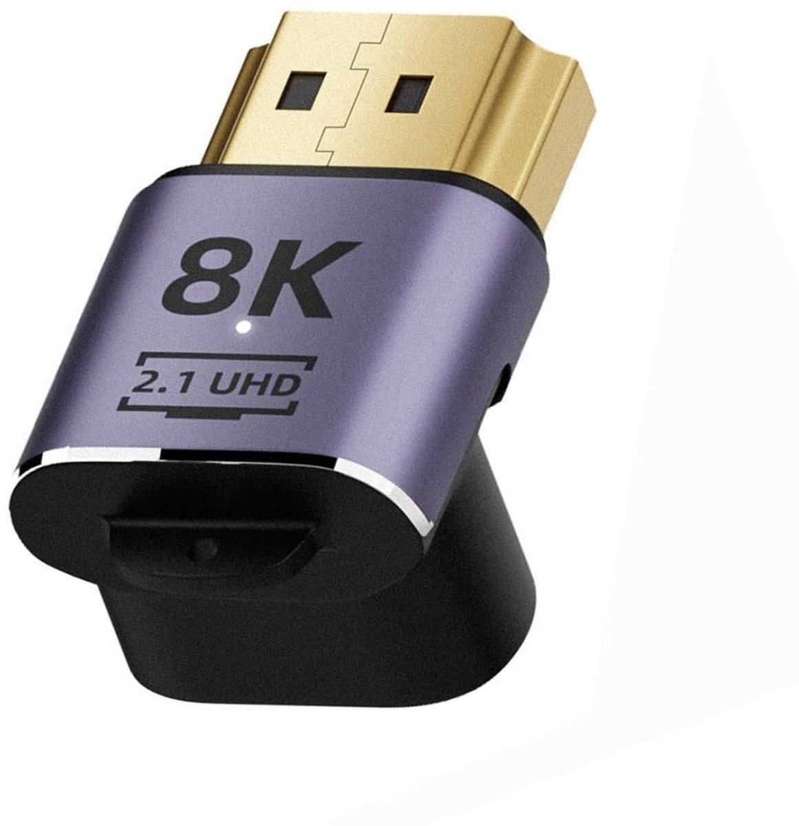 Dailygoods - HDMI 2.1 Converter Adapter Mannelijk naar Vrouwelijk 90 Graden UP