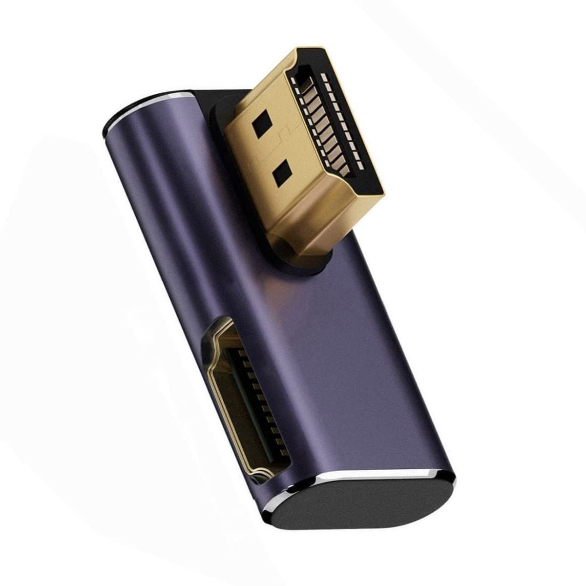 Dailygoods - HDMI 2.1 Converter Adapter Mannelijk naar Vrouwelijk 90 Graden Links
