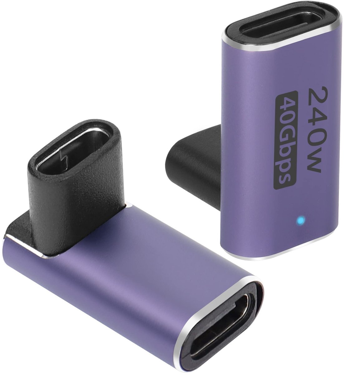 Dailygoods - USB4.0 C Bus Hoekadapter Koppeling met LED-Display