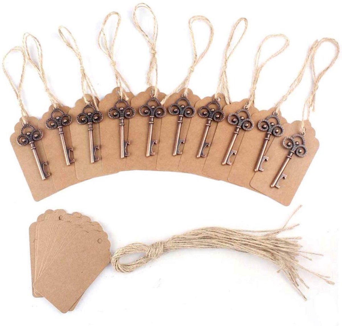 Dailygoods - 50 Stuks Sleutel Kurkentrekker voor Bruiloften en Feesten