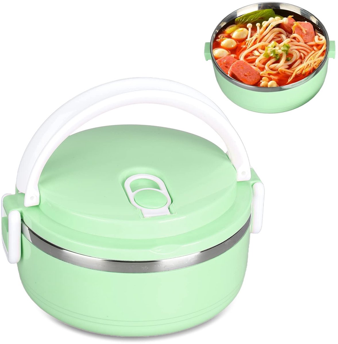 Dailygoods - Roestvrijstalen Thermos Lunchbox met Geïsoleerde Compartimenten