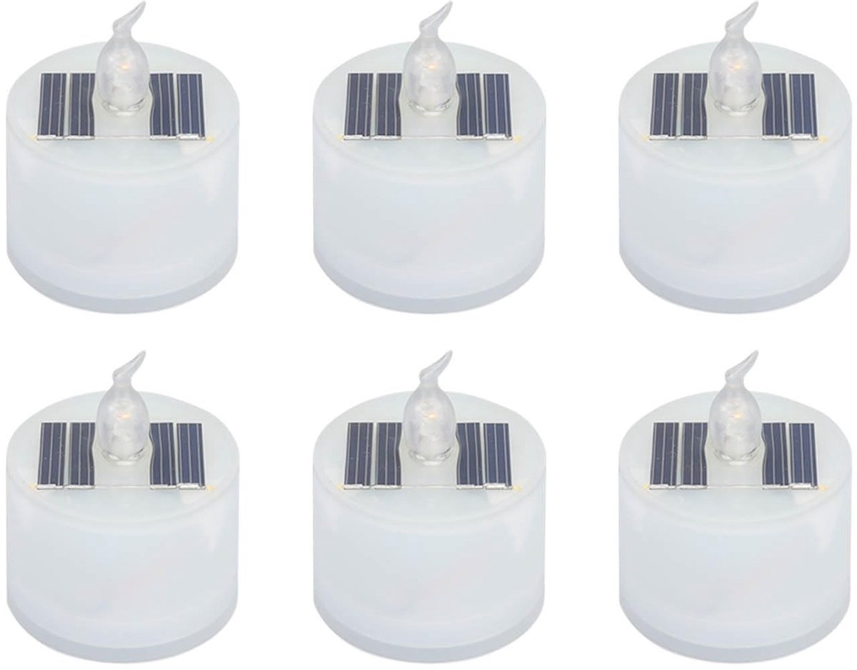 Dailygoods - Innovra - Dailygoods - Set van 6 Zonne-theelichtjes met Ingebouwde Lichtsensor